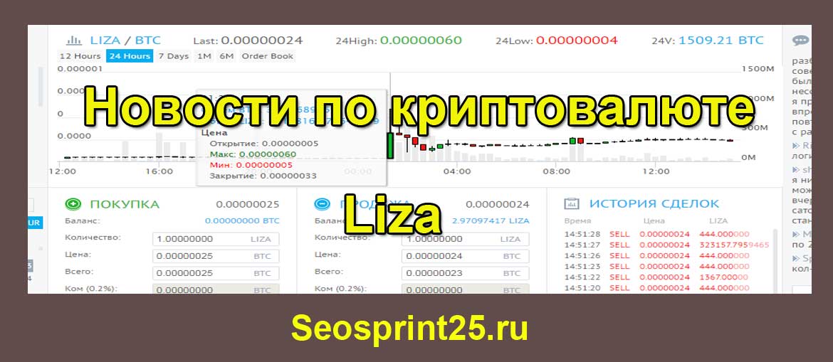 Новости по криптовалюте Liza